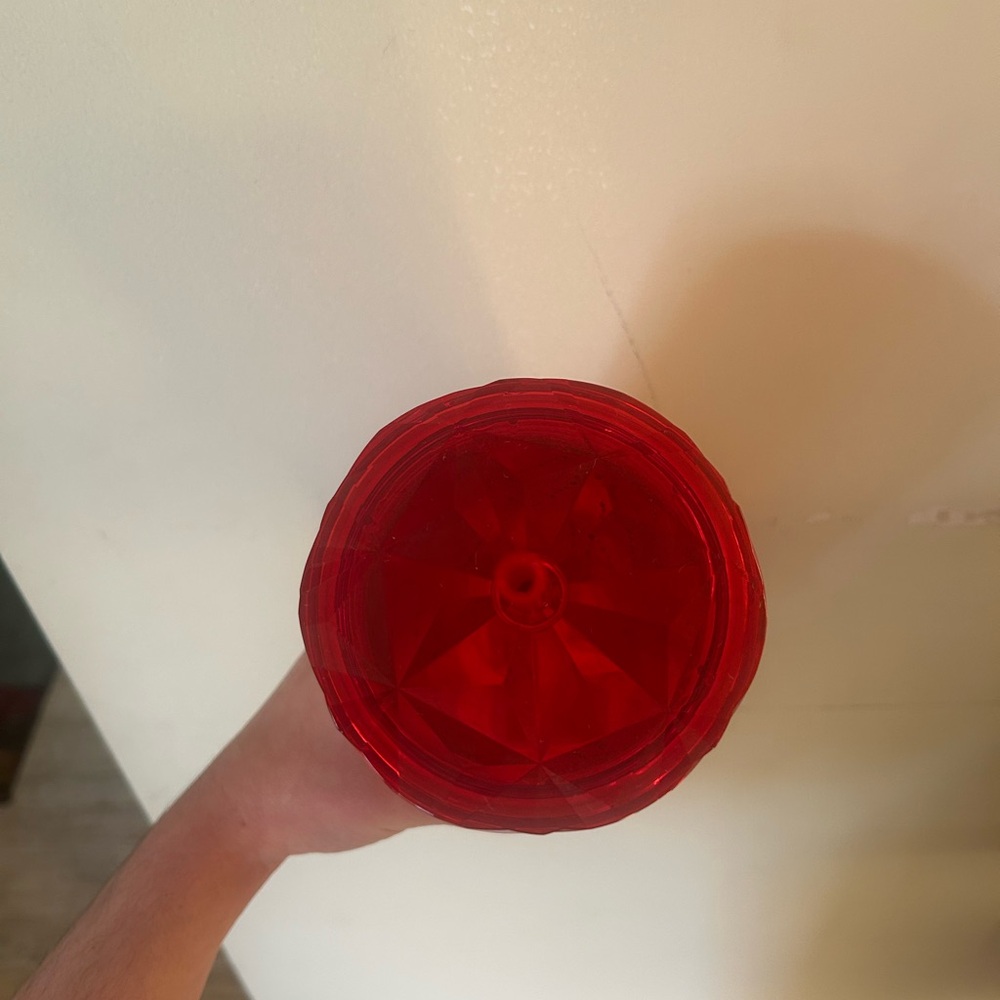 NWT Starbucks 2023 Holiday Poinsettia Red Prism Cold Cup Tumbler - Picture 4 of 5